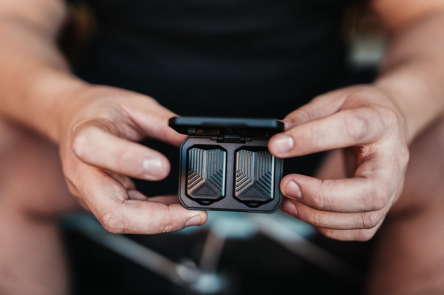 Front View of POWA Boxing Sensors Case Open